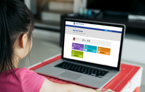 Girl using Excel Test Zone's NAPLAN* style Test Pack